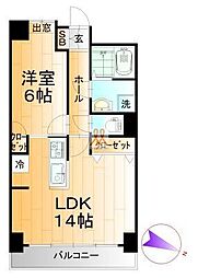 フォーシーズン開成山公園 1LDKの間取図画像