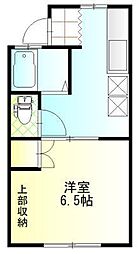 シーパレスまるやまB棟 2階1DKの間取り