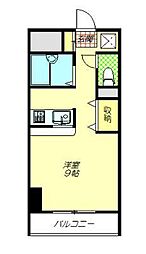 デザートオブローズ 4階1Kの間取り