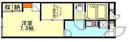 レオパレスSHIRAYAMA 1Kの間取図画像