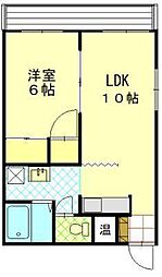 イーストロード610A棟 1LDKの間取図画像