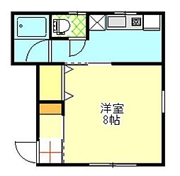 ラメゾンパルミエ 1Kの間取図画像