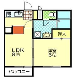 グランドール白山 1LDKの間取図画像