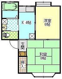 ナチュラルハウス 2Kの間取図画像