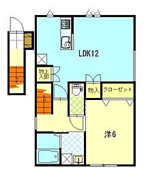 merveille haru 1LDKの間取図画像