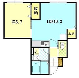 LUNA TERRACE 1LDKの間取図画像