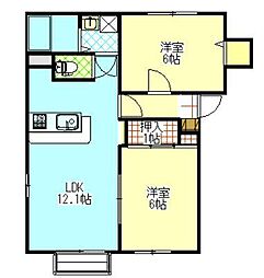 アークガーデン日吉E 2LDKの間取図画像