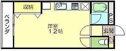 日興ロイヤルマンション ワンルームの間取図画像