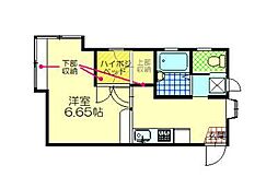 アリックハウス川尻みよし町 1Kの間取図画像