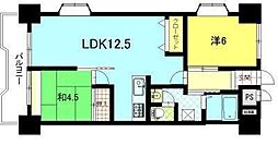 ラフェスタ秋田中通 2LDKの間取図画像