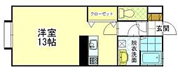セレソンハウス ワンルームの間取図画像