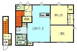 episodeV 2LDKの間取図画像