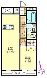 チサンマンション秋田 1LDKの間取図画像