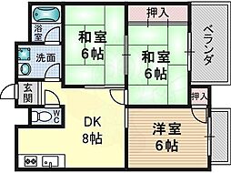 間取図画像 3DK