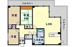 ロイヤル南茨木 3階3LDKの間取り