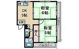 橋ノ内ハイツ 2DKの間取図画像