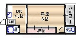 マンション清涼 1DKの間取図画像