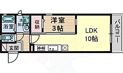 ヘルト・シュトラーセ 1階1LDKの間取り