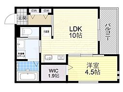 FIORE 1階1LDKの間取り