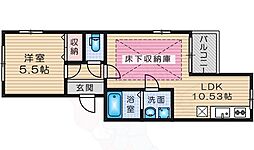 アドヴァンやまじょう 2階1LDKの間取り