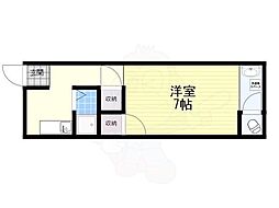 柴田ハイツ ワンルームの間取図画像