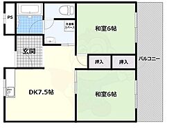 間取図画像 2DK
