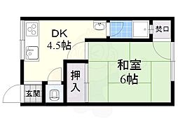 王子ビル 1Kの間取図画像