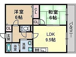 プレジデント 2LDKの間取図画像