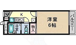 レオパレスコンチェルト 1Kの間取図画像