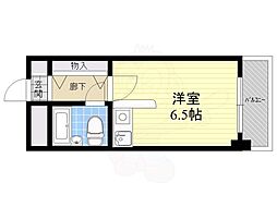 ビクトリア茨木 ワンルームの間取図画像