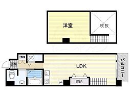 ヴェローノ茨木 1LDKの間取図画像