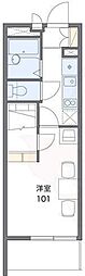 レオパレスイーズプレイス 1Kの間取図画像