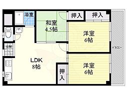 メゾン三島 3LDKの間取図画像
