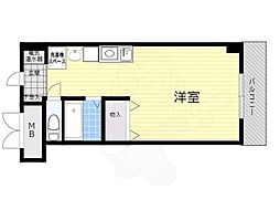 正雀ビル 1Kの間取図画像