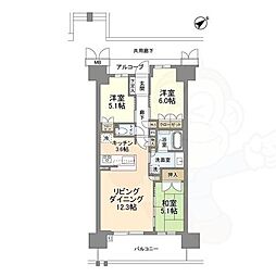 ローレルスクエア健都ザ・レジデンスフォースステージ 3LDKの間取図画像