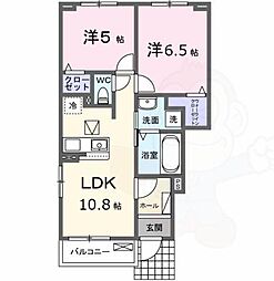 メゾン・ドゥ・リスI 2LDKの間取図画像