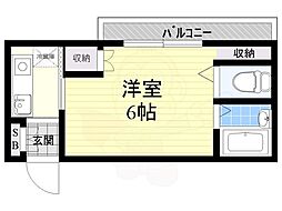 エクト1 5階1Kの間取り