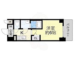 大阪市東淀川区東淡路4丁目マンション 1Kの間取図画像