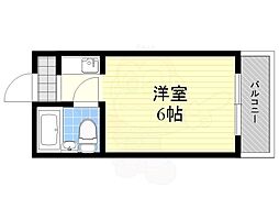 淡路エンビィハイツ 1階1Kの間取り