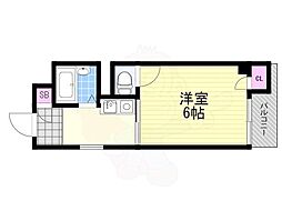 ファーストステージ 3階1Kの間取り