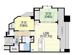 プレサンス新大阪ステーションフロント 2LDKの間取図画像