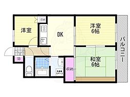 ハイツ森口 3DKの間取図画像