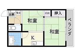 新菅原マンション 2Kの間取図画像