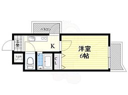 ファイブツー 1Kの間取図画像