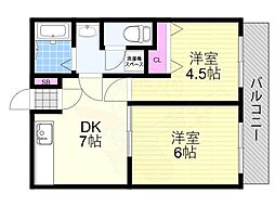 第七高光マンション 1LDKの間取図画像