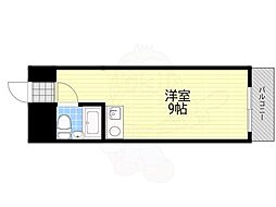 シャンボール第3新大阪 ワンルームの間取図画像