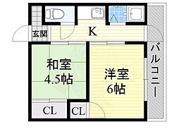 グレースマンション 2Kの間取図画像