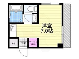 グリーンハイツ 1Kの間取図画像