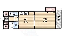 ロイヤルハイツタニイ 1DKの間取図画像