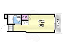 ベルメゾンエトワール ワンルームの間取図画像